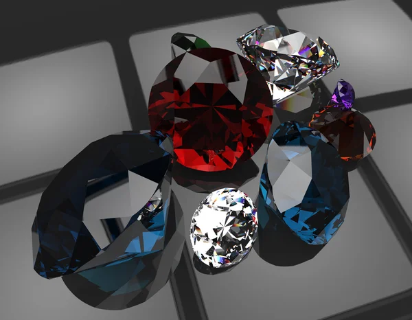 Gemstones 3d render — Stock Photo, Image