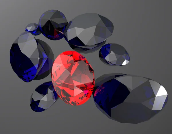 Gemstones 3d render — Stock Photo, Image