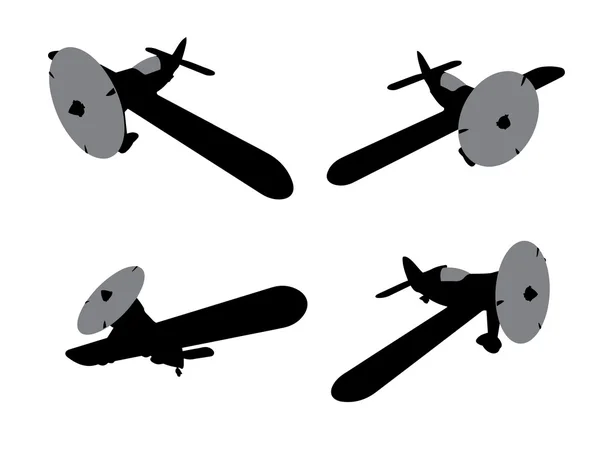 Ensemble de plan d'hélice isolé vectoriel — Image vectorielle