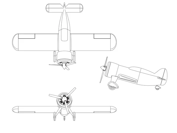 Vector isolerade propeller plan set — Stock vektor
