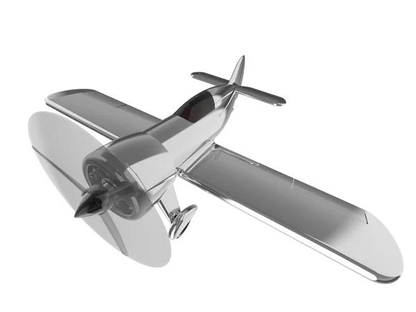 Propeller plane isolated on white. 3D render — Stock Photo, Image