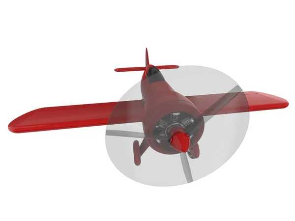 Avión de hélice aislado en blanco. Renderizado 3D — Foto de Stock