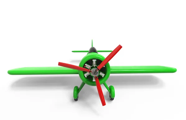 Propeller-Flugzeug isoliert auf weiss. 3D render — Stockfoto