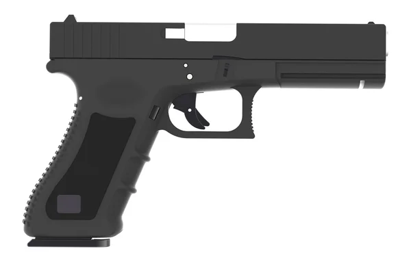Изолированный пистолет на белом фоне. 3D рендеринг — стоковое фото