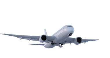 Ticari Jet uçağı 3D görüntüleme