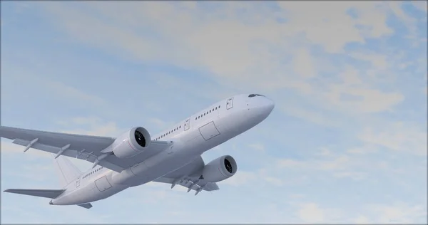 Avion Jet commercial rendu 3D — Photo