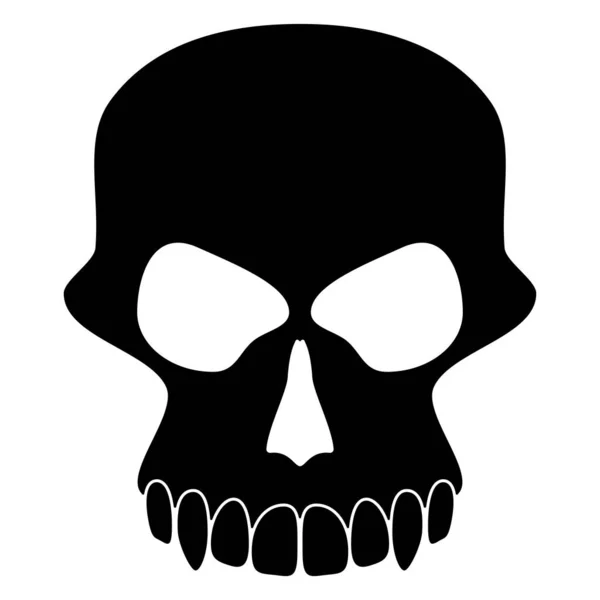 Vector skull on black — Stock Vector