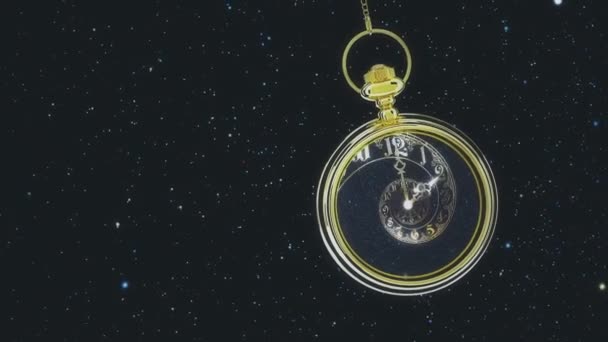 Pendulum of pocket watch — Stock Video