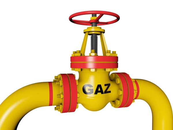 Válvula Gaz. Renderizado 3D — Foto de Stock