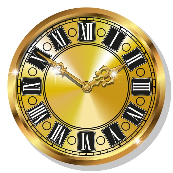 Relojes de oro vintage — Vector de stock