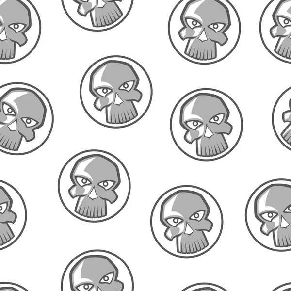 Skull vector seamless pattern — Stock Vector