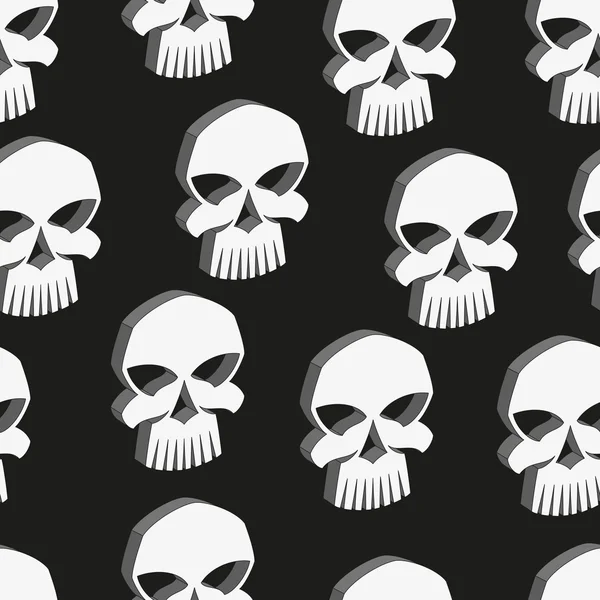 Skull vector seamless pattern — Stock Vector