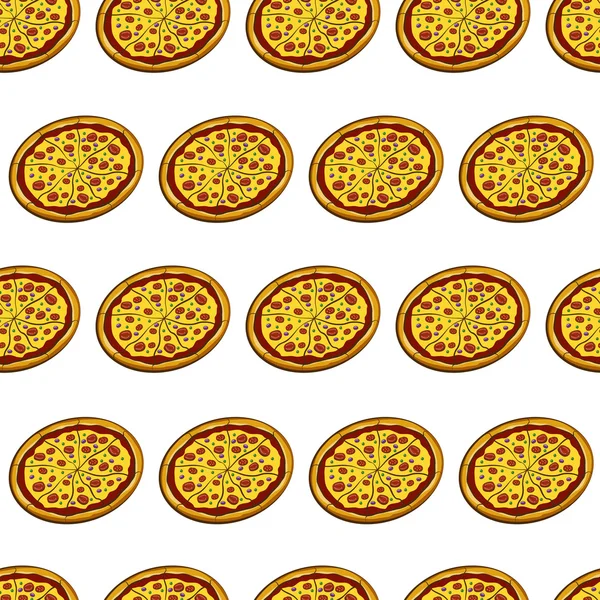 Pizza sans couture — Image vectorielle