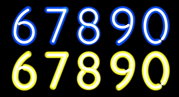 Dígitos de neón — Archivo Imágenes Vectoriales