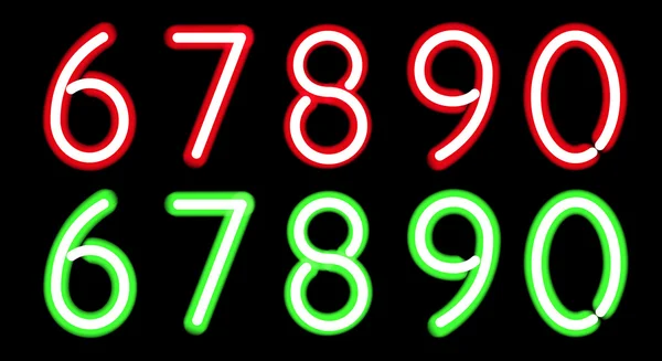 Neon digits — Stock Vector
