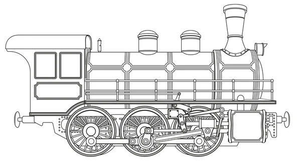 Locomotive vapeur — Image vectorielle