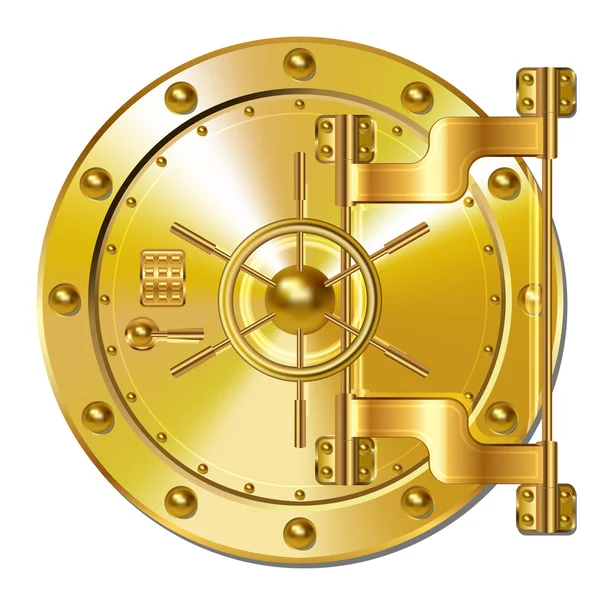 Porte Gold Bank — Vettoriale Stock