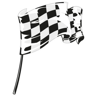 checkered flag racing clipart