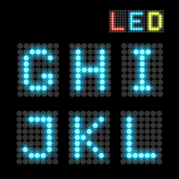 LED písmo — Stockový vektor