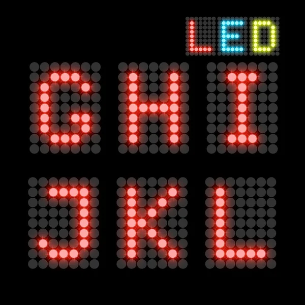 LED písmo — Stockový vektor