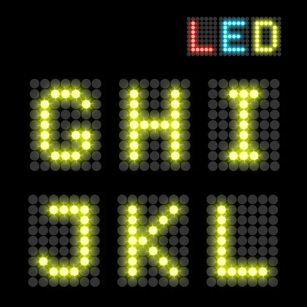 Led lettertype — Stockvector