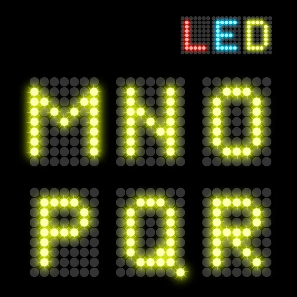 Led のフォント — ストックベクタ