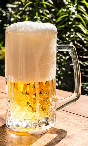 Стеклянная кружка с пивом — стоковое фото