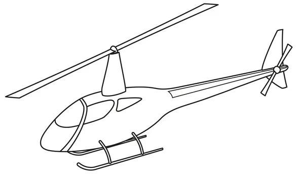 Vrtulník silueta — Stockový vektor