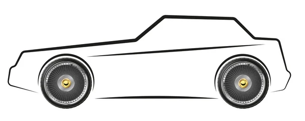 Stylized image of the car — ストックベクタ