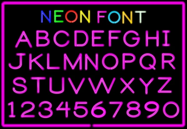 Letras de neón — Vector de stock