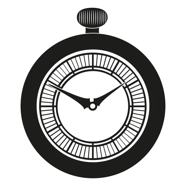 Silhouette de montre de poche — Image vectorielle