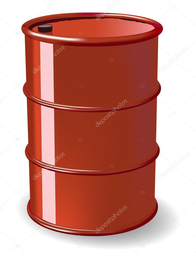 Red steel barrel