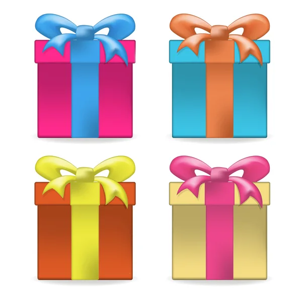 Vector caja de regalo conjunto — Archivo Imágenes Vectoriales