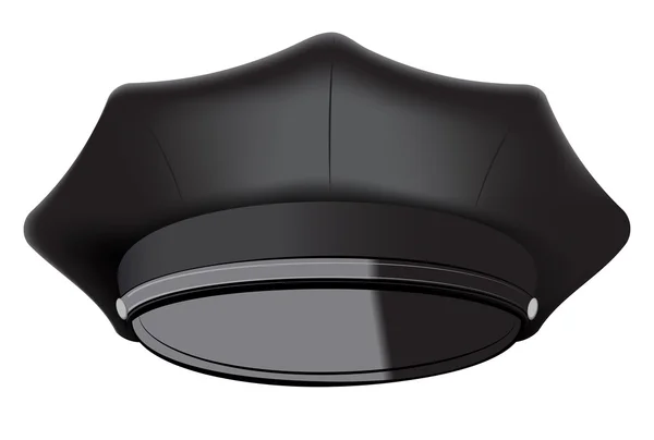 Casquette de police noire — Image vectorielle