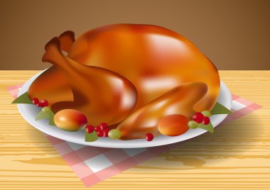 Şükran günü hindisi kızarmış