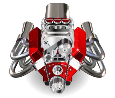 Hot Rod Engine clipart