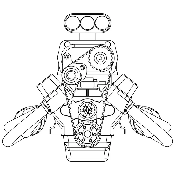 Moteur à tige chaude — Image vectorielle