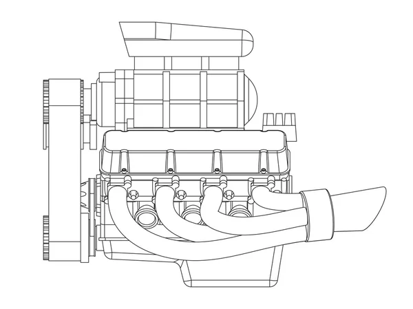 Motor de barra caliente — Archivo Imágenes Vectoriales