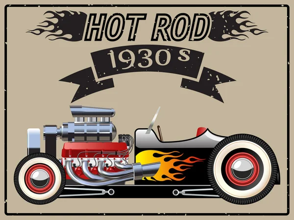 Hot Rod auto — Vettoriale Stock