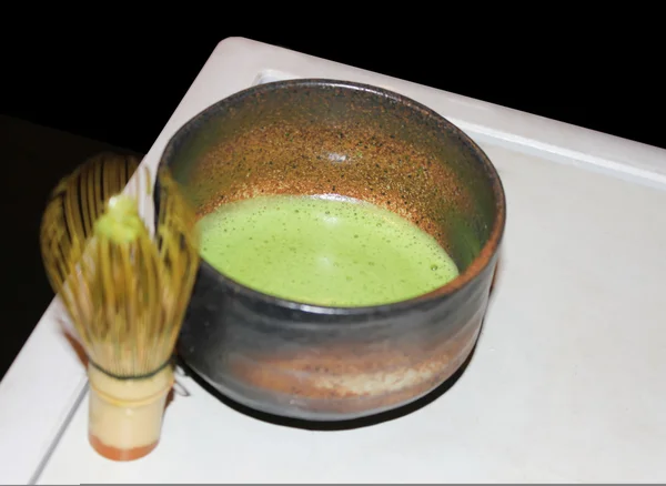 Кубок зеленого японського чаю — стокове фото