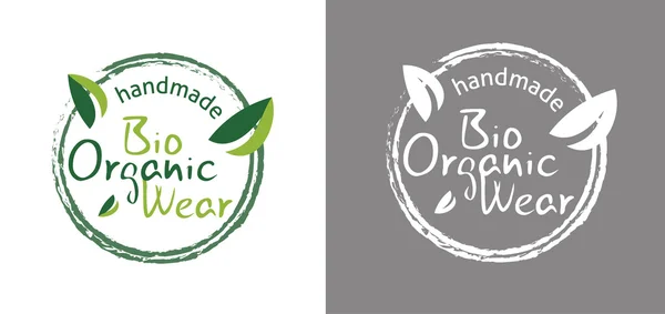 Bio organic wear tag — Stock Vector