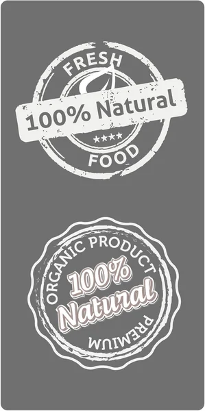 Natural bio quality tags — Stock Vector