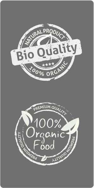 Natural bio quality tags — Stock Vector