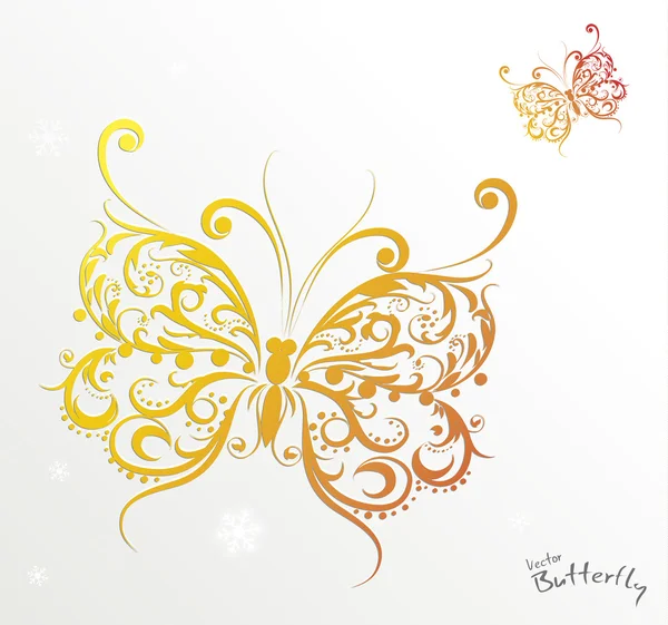 Ornamental butterfly — Stock Vector