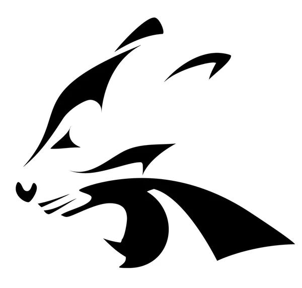 Svart siluett av panther huvud — Stock vektor