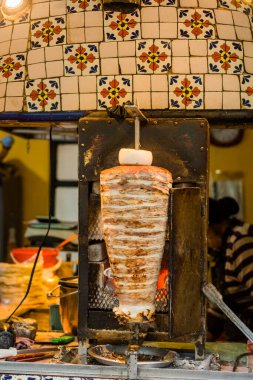 Trunk of arabic tacos in Puebla, Mexico. clipart