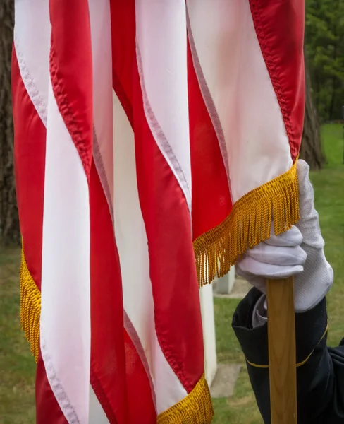 Garde d'honneur et drapeau — Photo