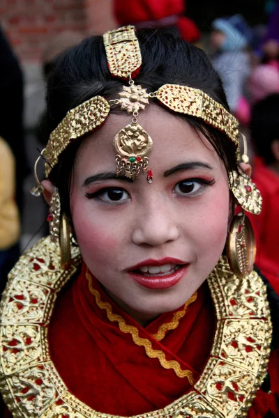 Непал жіночий танцюрист — стокове фото