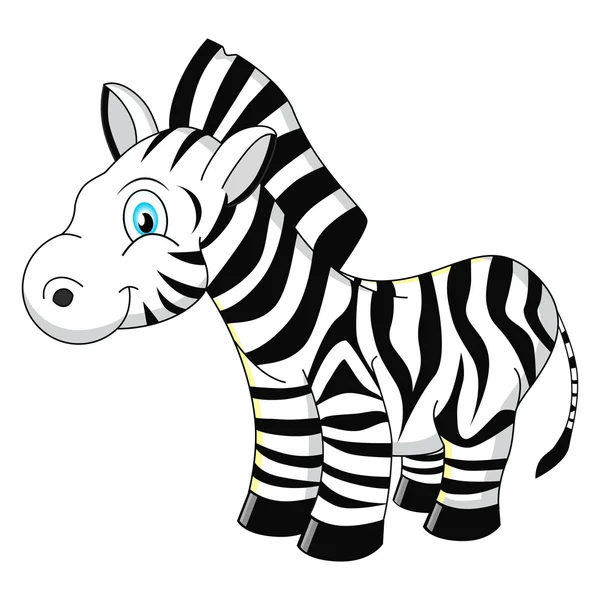 Dibujos animados zebra vector ilustración — Vector de stock