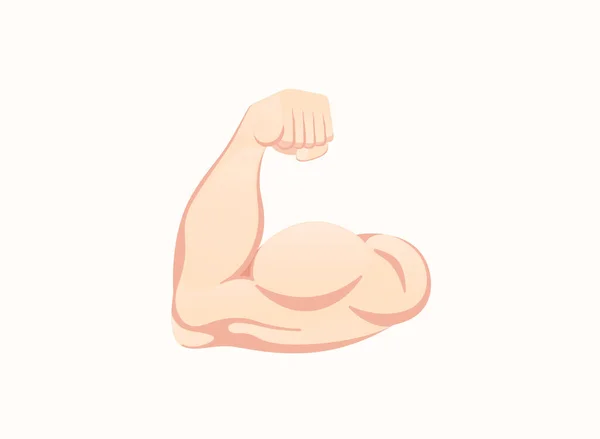 Flexad Biceps Ikon Hand Gest Emoji Vektor Illustration — Stock vektor